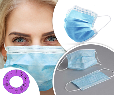Komplet 10 kirurških/medicinskih zaščitnih mask