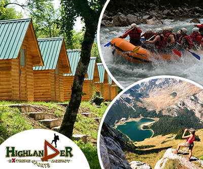 Kamp Highlander: adrenalin rafting na biserni reki Tari