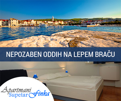 Apartmaji Finka, Supetar, Brac: mega oddih