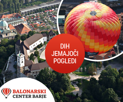 Balonarski polet nad Ljubljano za 1 osebo