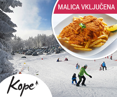 Smučarski center Kope: smucarska vozovnica z malico