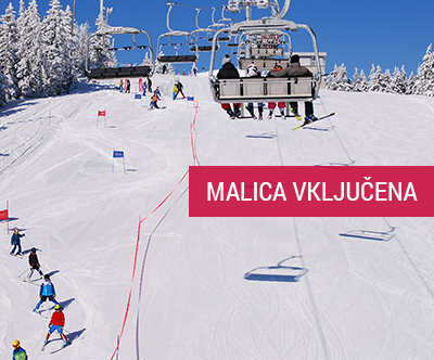 Smučarski center Kope: smucarska vozovnica z malico