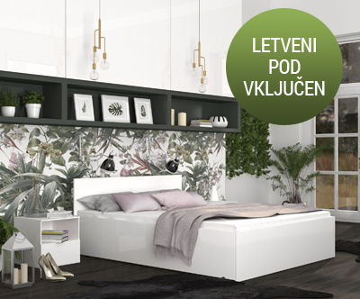 Vrhunska dvižna postelja Eco Plus z letvenim podom