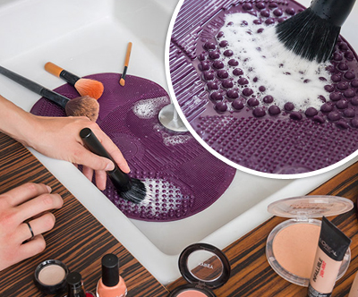 Čistilna gobica čopičev za make-up Pretty U