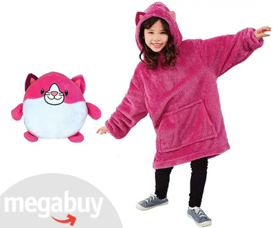 KidsHoodie, 3v1 plišasta igrača, vzglavnik in pulover