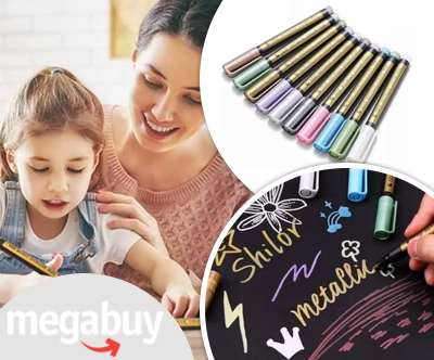 10-delni set markerjev za ustvarjanje MetallicColorPen