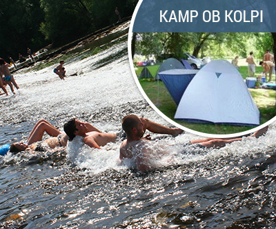 Kamp Pezdirc, Griblje: kampiranje ob reki Kolpi