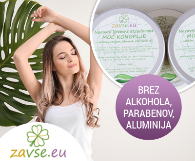 Naravni kremni dezodorant, na voljo 3 vonji, paket