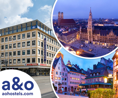 A&O hoteli, München ali Nürnberg
