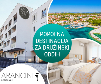 Arancini Residence 4*, Vodice: 2x nočitev z zajtrkom