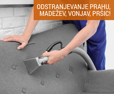 Globinsko čiščenje srednje velikega kavča