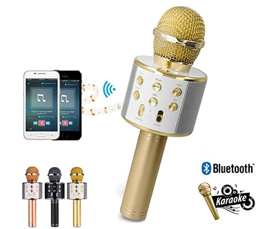 Brezžični prenosni karaoke mikrofon