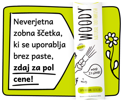 Zobna šcetka Woody, 6x, naravna nega zob