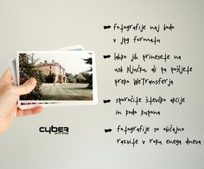 Cyber Print Shop: izdelava 50 fotografij