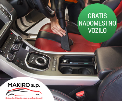 Center za nego vozil Makiro: globinsko čiščenje vozila
