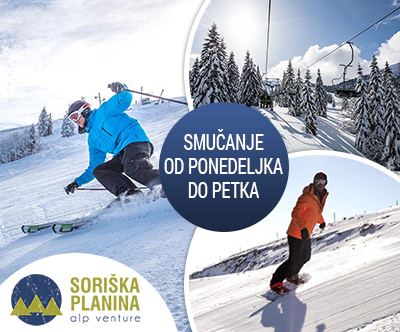 Smučišče Soriška planina: dnevna smučarska vozovnica