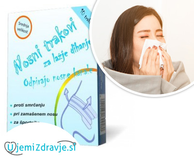 Paket 10 samolepilnih nosnih trakov za lažje dihanje