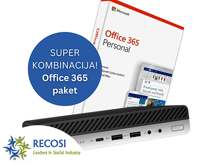 Obnovljen namizni računalnik HP EliteDesk 800 G3 DM