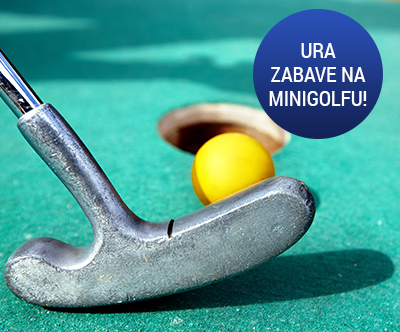 1 ura igranja minigolfa za 1 osebo