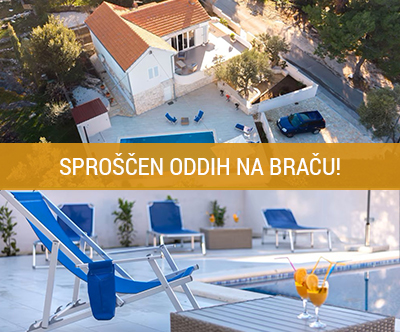 Vila Lidia, Brac: oddih za do 9 oseb