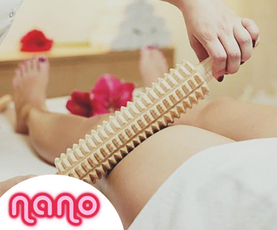 Salon Nano: anticelulitna masaža nog, maderoterapija