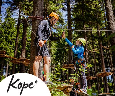 Adrenalinski park Kope: vstopnica z malico