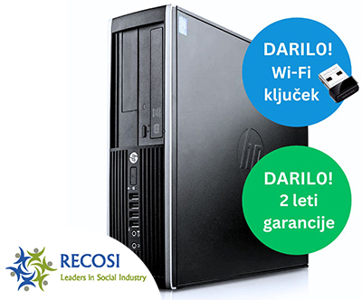 Obnovljen namizni računalnik HP Compaq 8300 Elite SFF