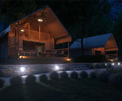 Banki Green Istrian Village; nočitev v Glamping šotorih