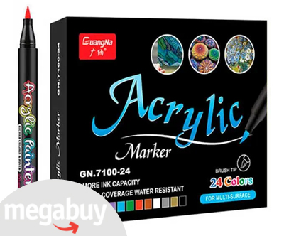 24 akrilnih flomastrov Acrylic markers
