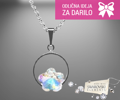 Ročno izdelana unikatna verižica White Rose