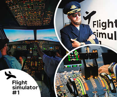 Flight simulator 1# polet v letalskem simulatorju