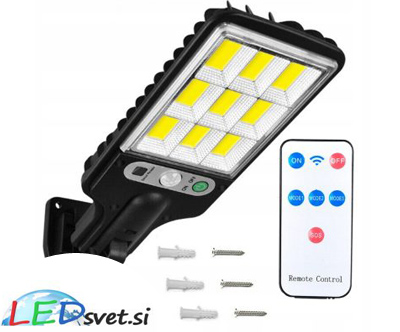 Solarna stenska 108 COB LED cestna svetilka