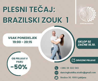  Dancing Buddha Studio, plesni tečaj, zouk