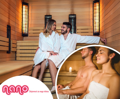 Salon Nano; zakup savne za 2 osebi 120 minut