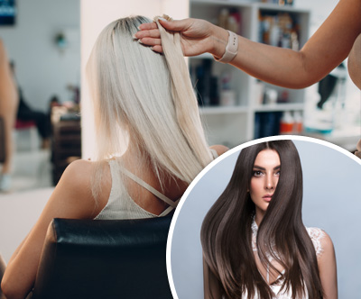 Salon Exess, podaljševanje las z lasnimi podaljški