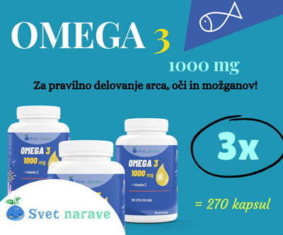 Svet narave, 3x Omega 3, 90 gel kapsul