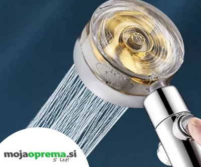 Tuš ročka s turbino in funkcijsko glavo