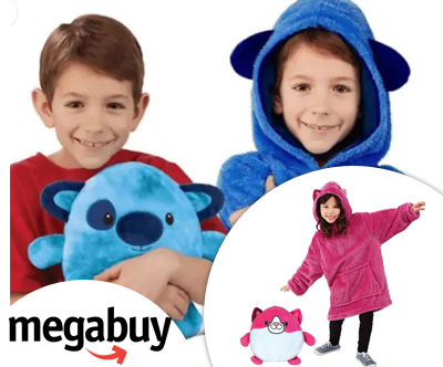 KidsHoodie, 3v1, plišasta igrača, vzglavnik in pulover