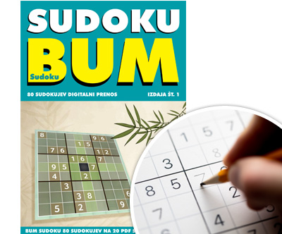 BUM SUDOKU 1. izdaja, komplet 80 sudokujev
