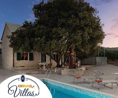 Villa Dubrava, Pučišća, Brač: vila z bazenom