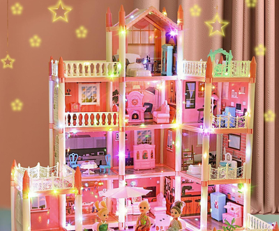 Sanjska hiša za vašo punčko z LED osvetlitvijo