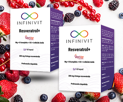 2x Infinivit Resveratrol+ prehransko dopolnilo