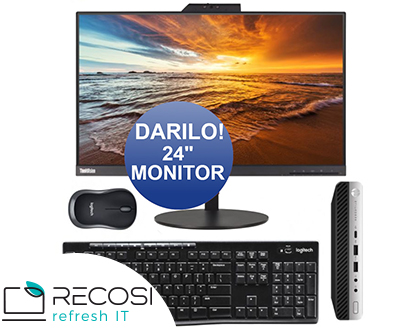 Računalniški komplet HP EliteDesk 800 G5 DM, monitor