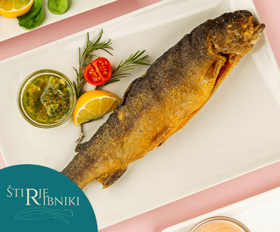 Gostilna Štirje ribniki, ocvrta postrv