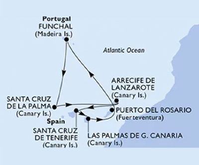 MSC Opera Tenerifi-Gran Canaria-Madeira-La Palma
