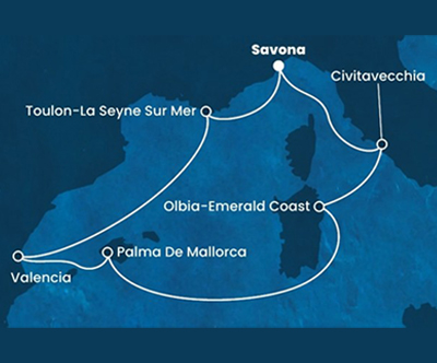 Križarjenje s Costa Pacifica Italija-Francija-Španija