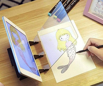 Optično ogledalo s stojalom za prerisovanje
