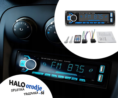 FM avtoradio z barvnim RGB LCD zaslonom