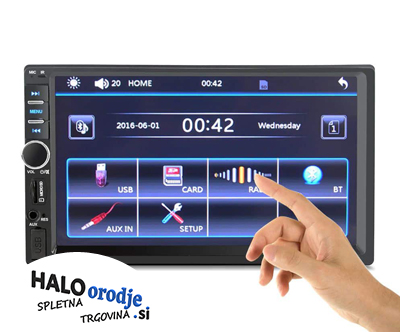 2DIN LCD avtoradio touch, kamera za vzvratno vožnjo