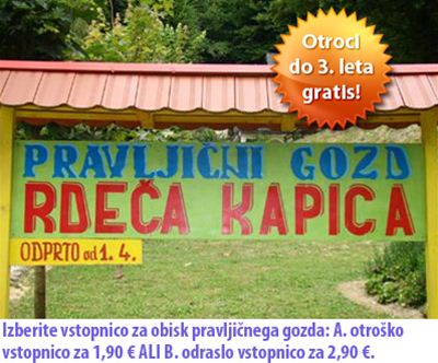 Vstopnica za obisk pravljicnega gozda